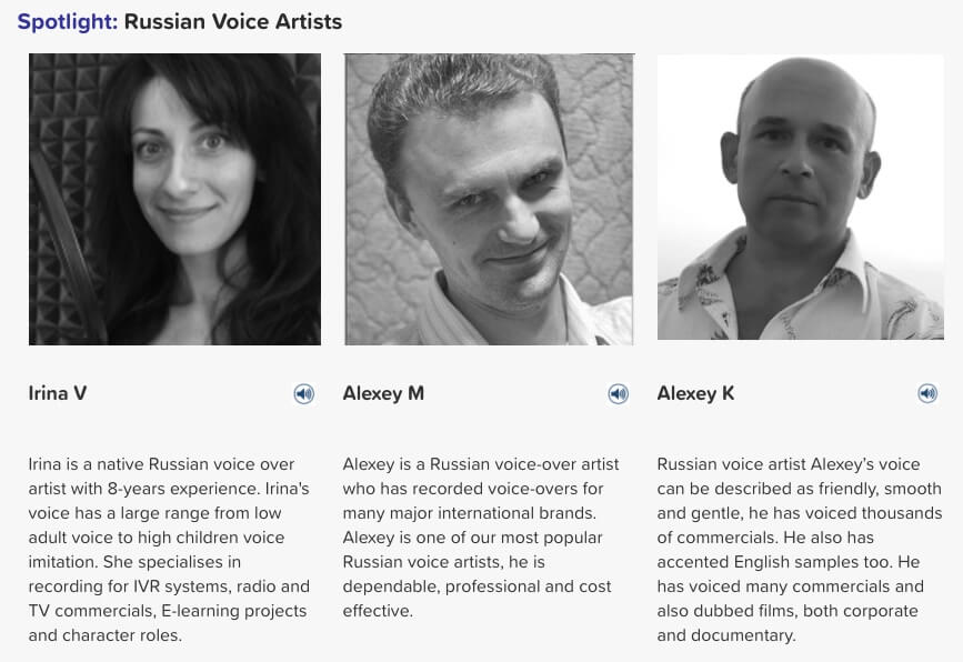 Russian voice artists