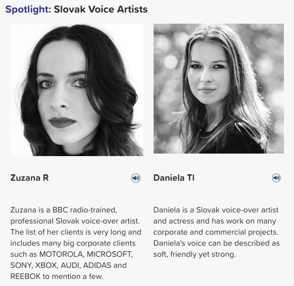 Slovak voice artists